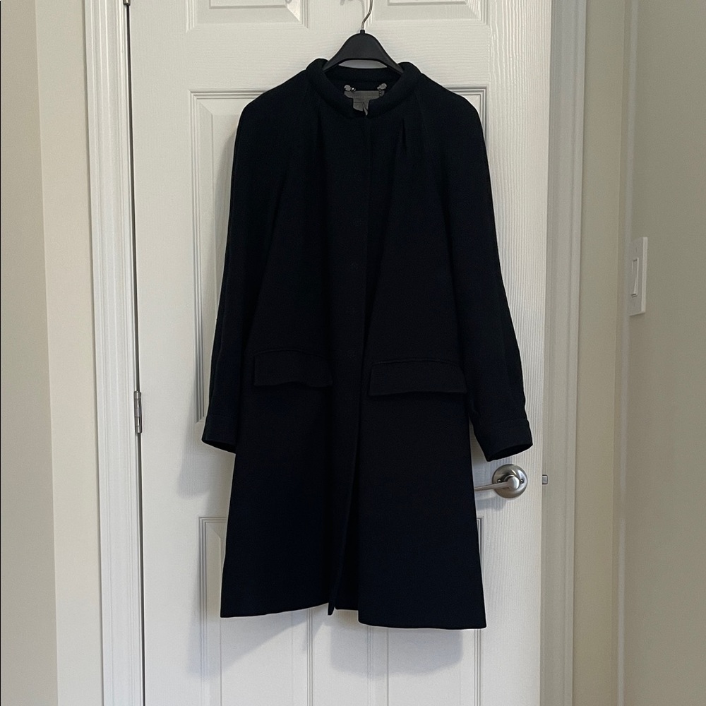 Proenza Schouler Black Wool Cape Coat